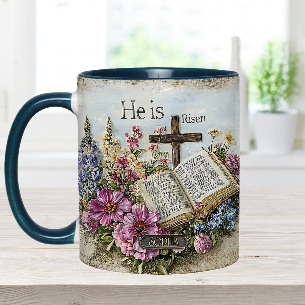 He Is Risen - Personalized Christian Accent Mug