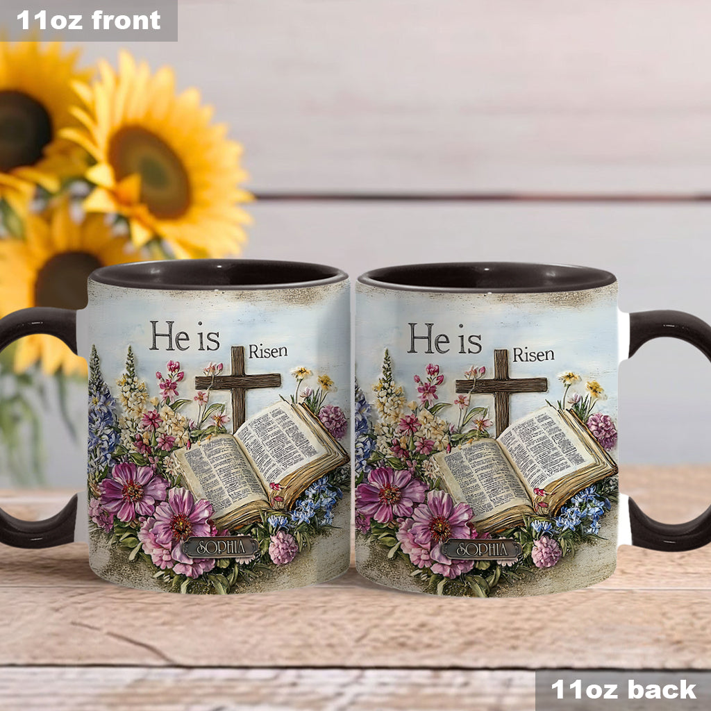 He Is Risen - Personalized Christian Accent Mug