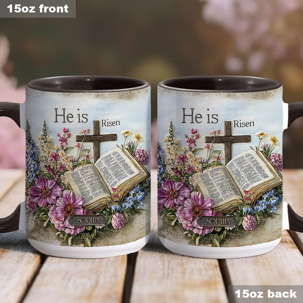 He Is Risen - Personalized Christian Accent Mug