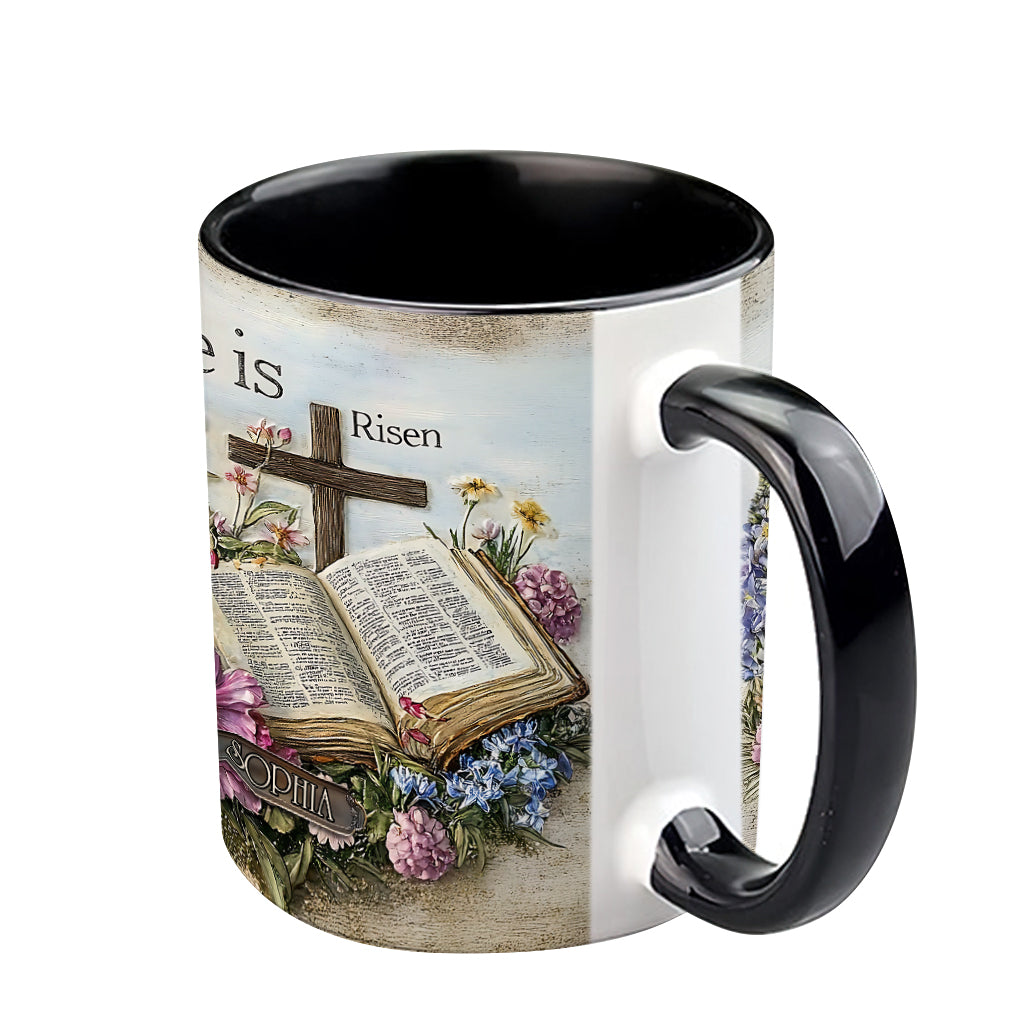 He Is Risen - Personalized Christian Accent Mug