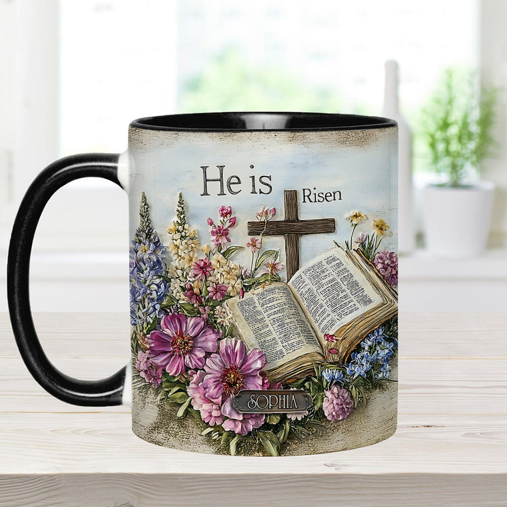 He Is Risen - Personalized Christian Accent Mug