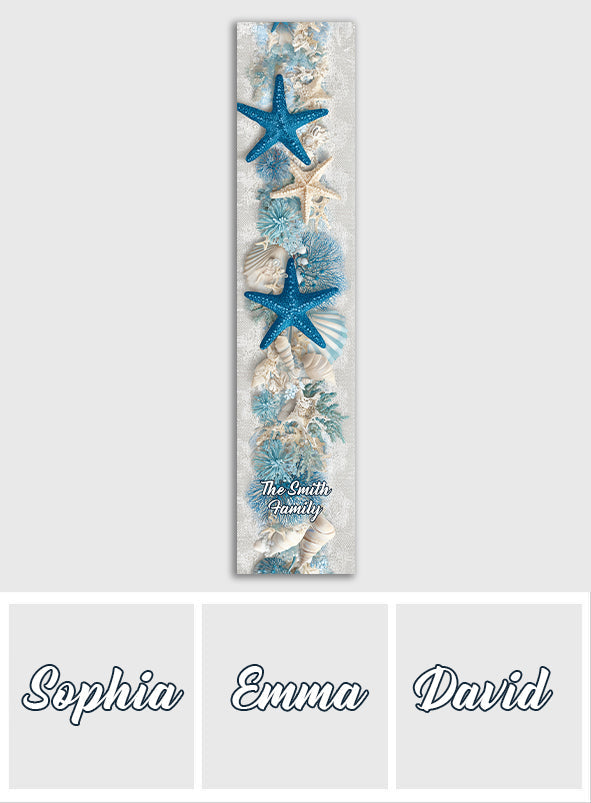 Pearls & Waves – Personalisierter Tischläufer für Meeresliebhaber