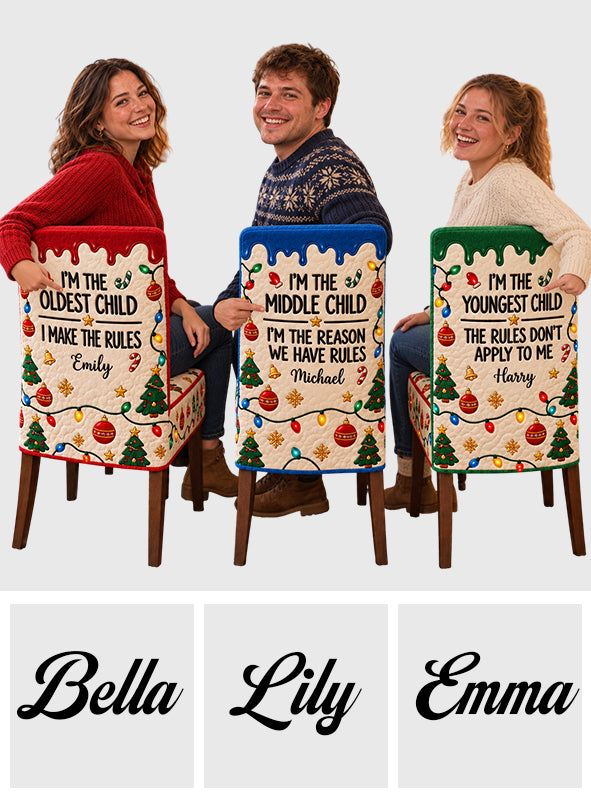 Better Together Always Funny Gift For Family Members, Sisters, Brother - Personalized Family Chair Cover Set