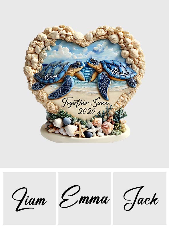 Ensemble depuis - Plaque acrylique personnalisée en forme de tortue