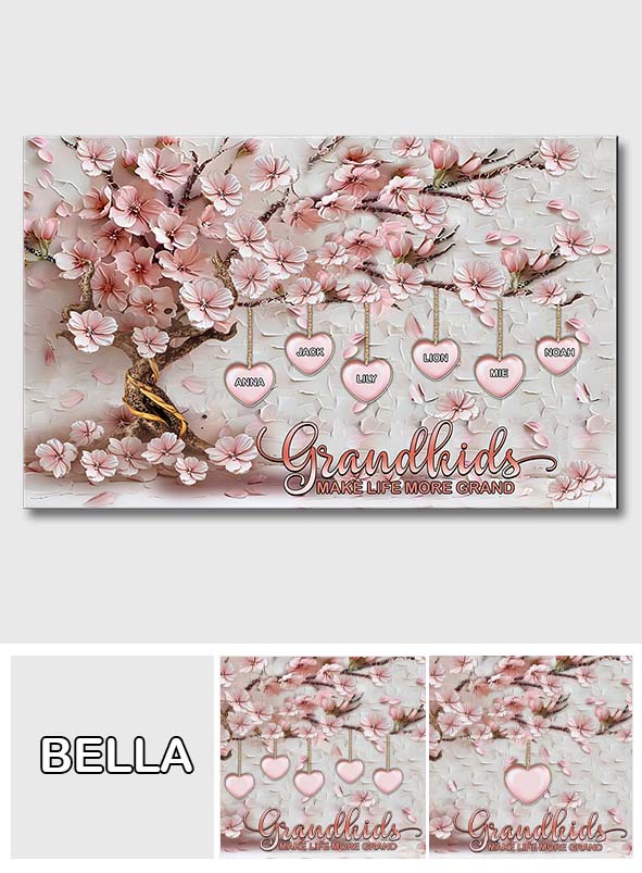 Grandkids Make Life More Grand - Personalized Grandma Canvas And Poster