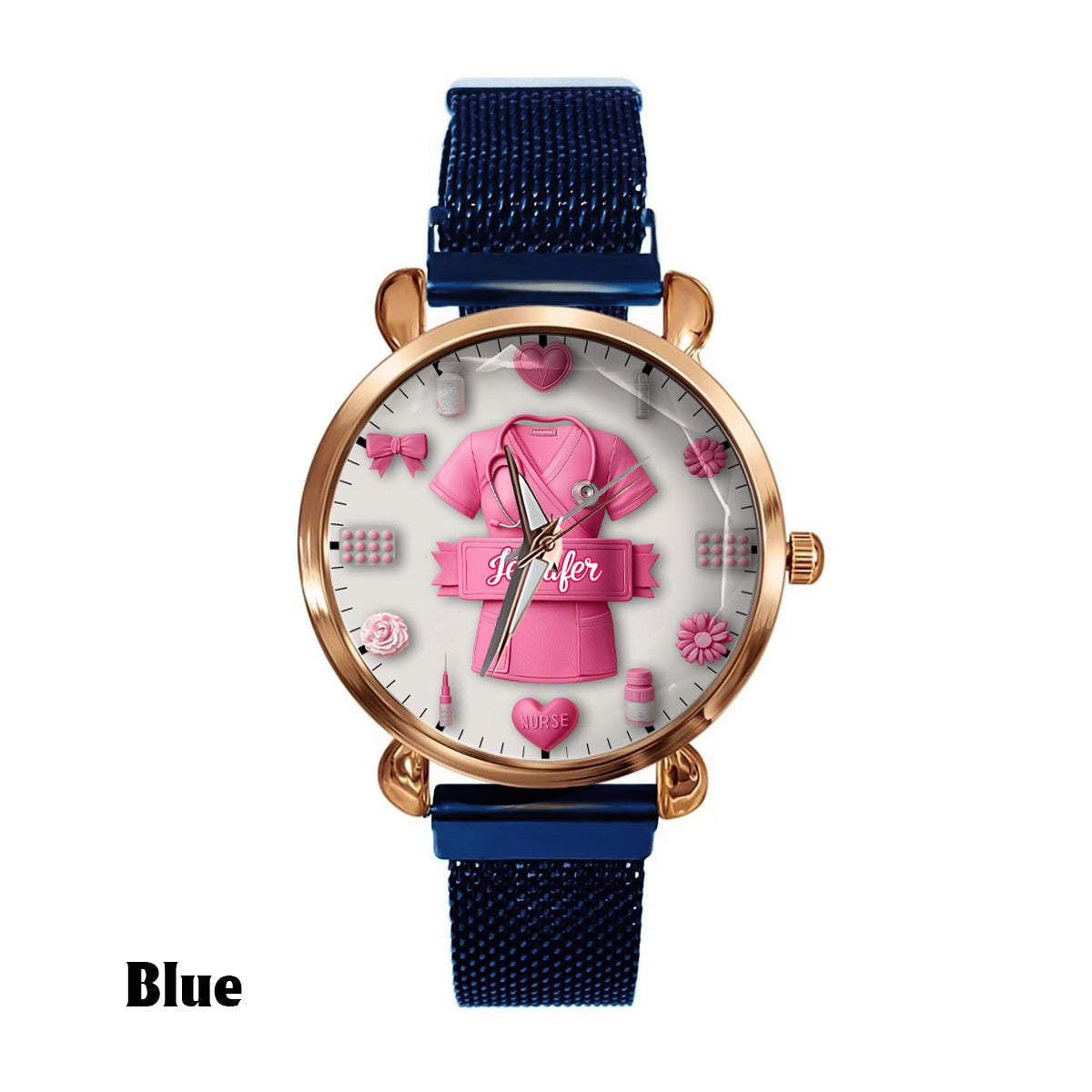 Nursing Is A Work Of Heart - Personalized Nurse Women Hand Watch