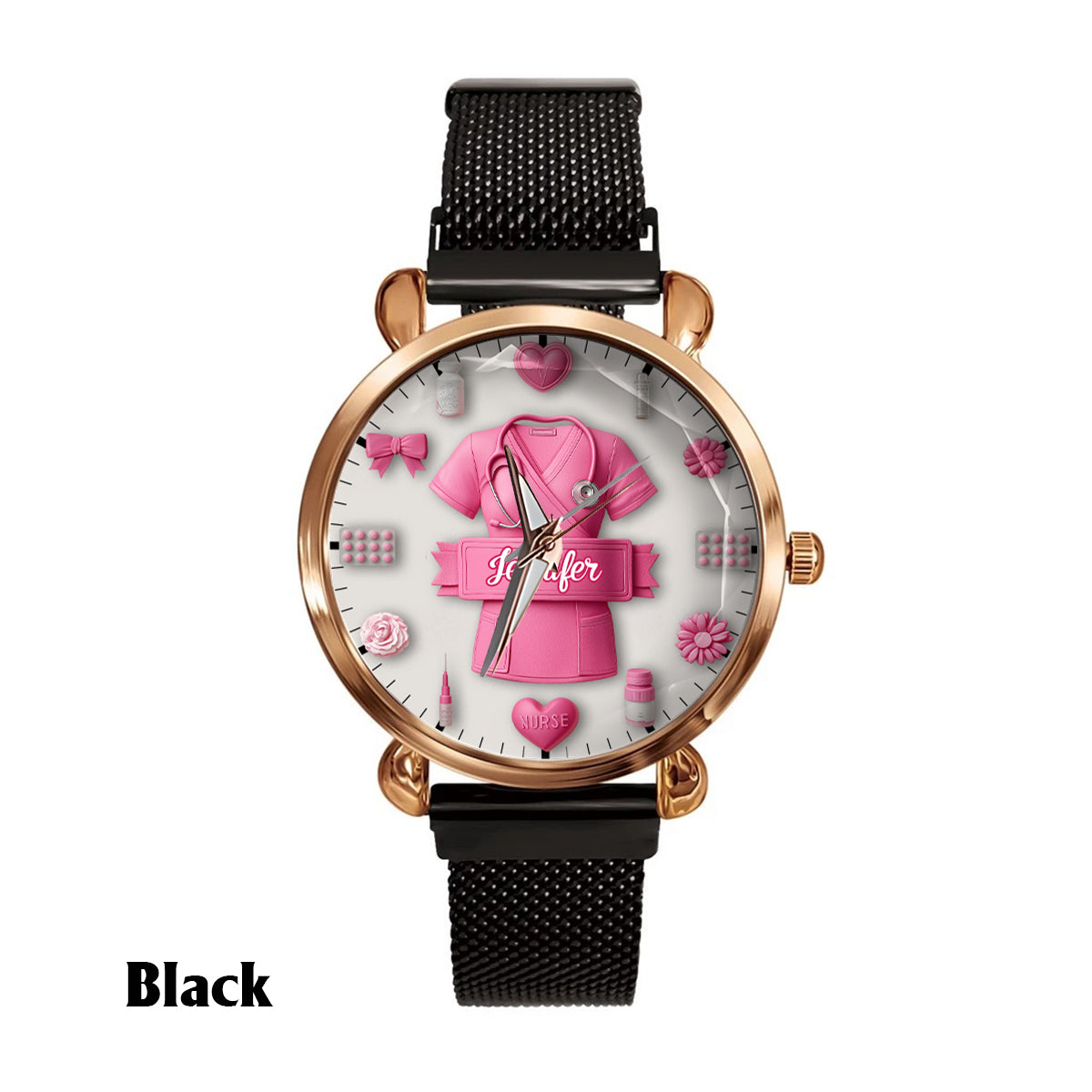 Nursing Is A Work Of Heart - Personalized Nurse Women Hand Watch