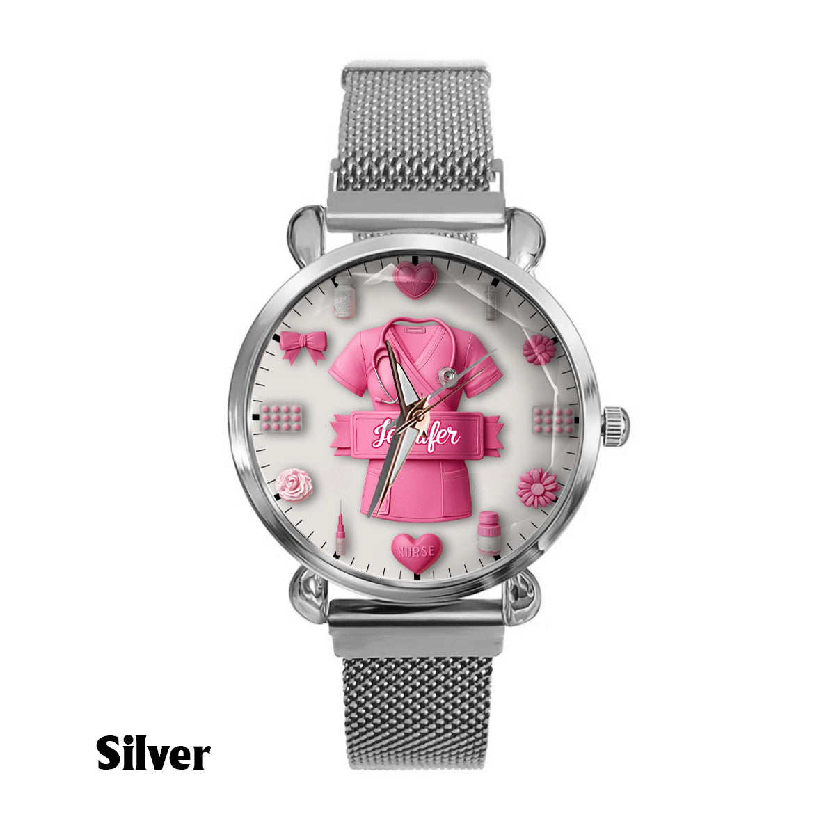 Nursing Is A Work Of Heart - Personalized Nurse Women Hand Watch