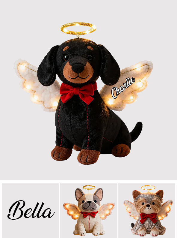 Frohe Weihnachten – Personalisierte LED-Baumspitze mit Hundemotiv