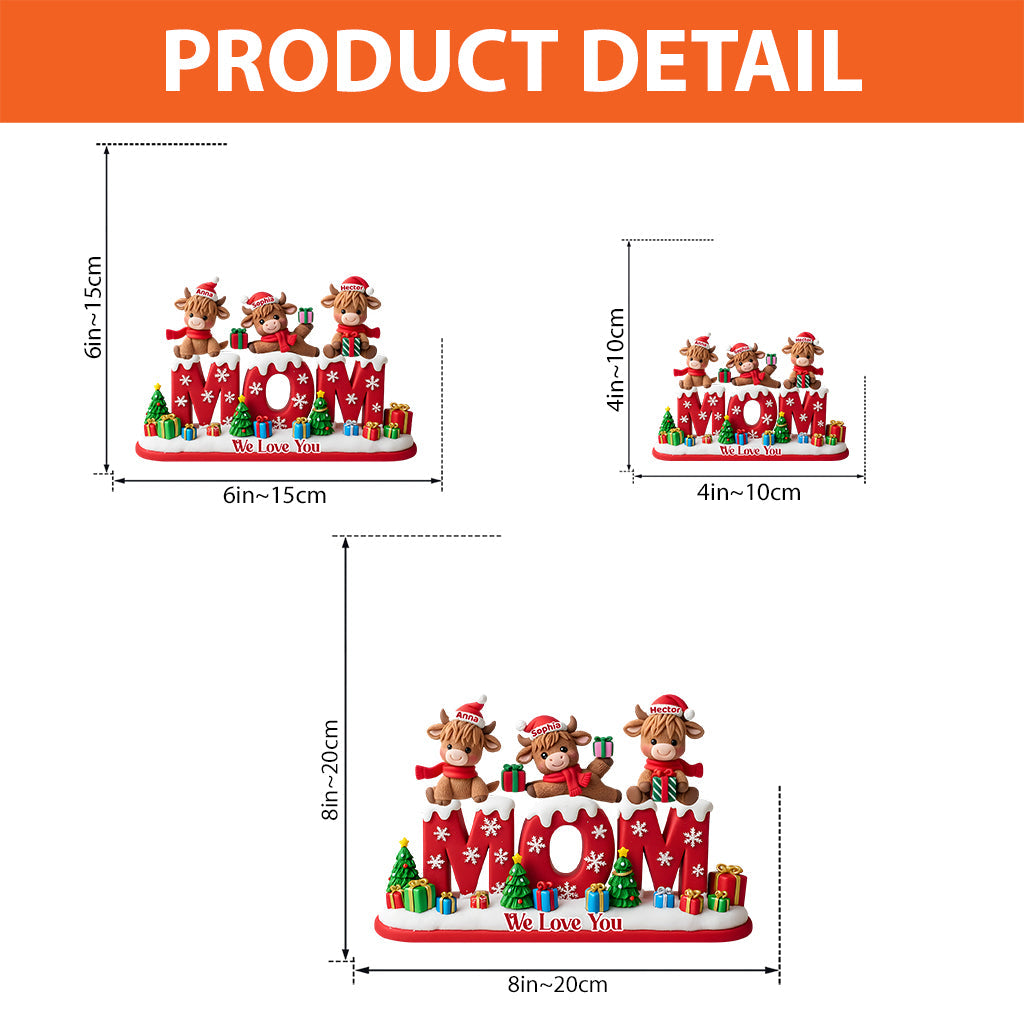 We Love You Christmas Gift For Mom, Grandma,... - Personalized Mother Custom Shaped Acrylic Plaque