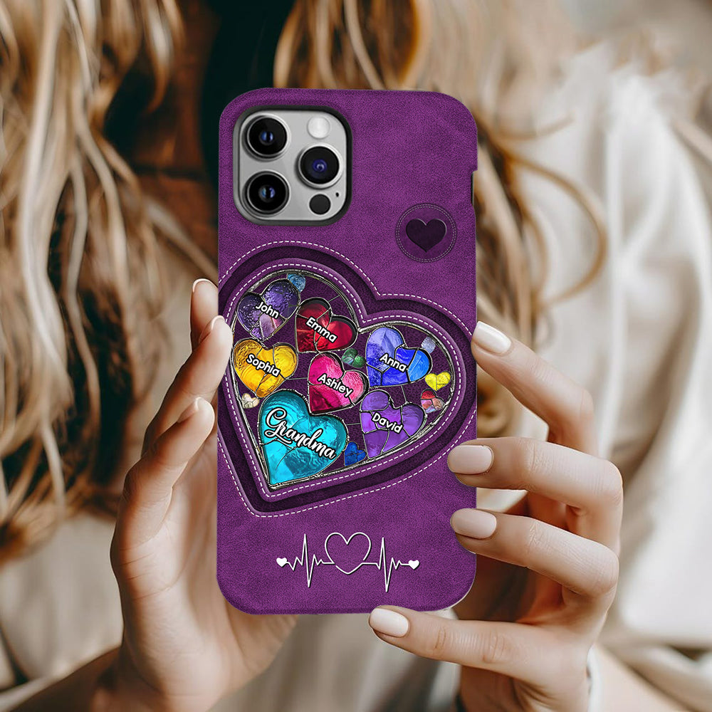 Grandma's Mom's Sweethearts - Personalized Grandma Full Print Phone Case