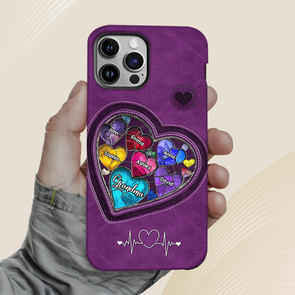 Grandma's Mom's Sweethearts - Personalized Grandma Full Print Phone Case