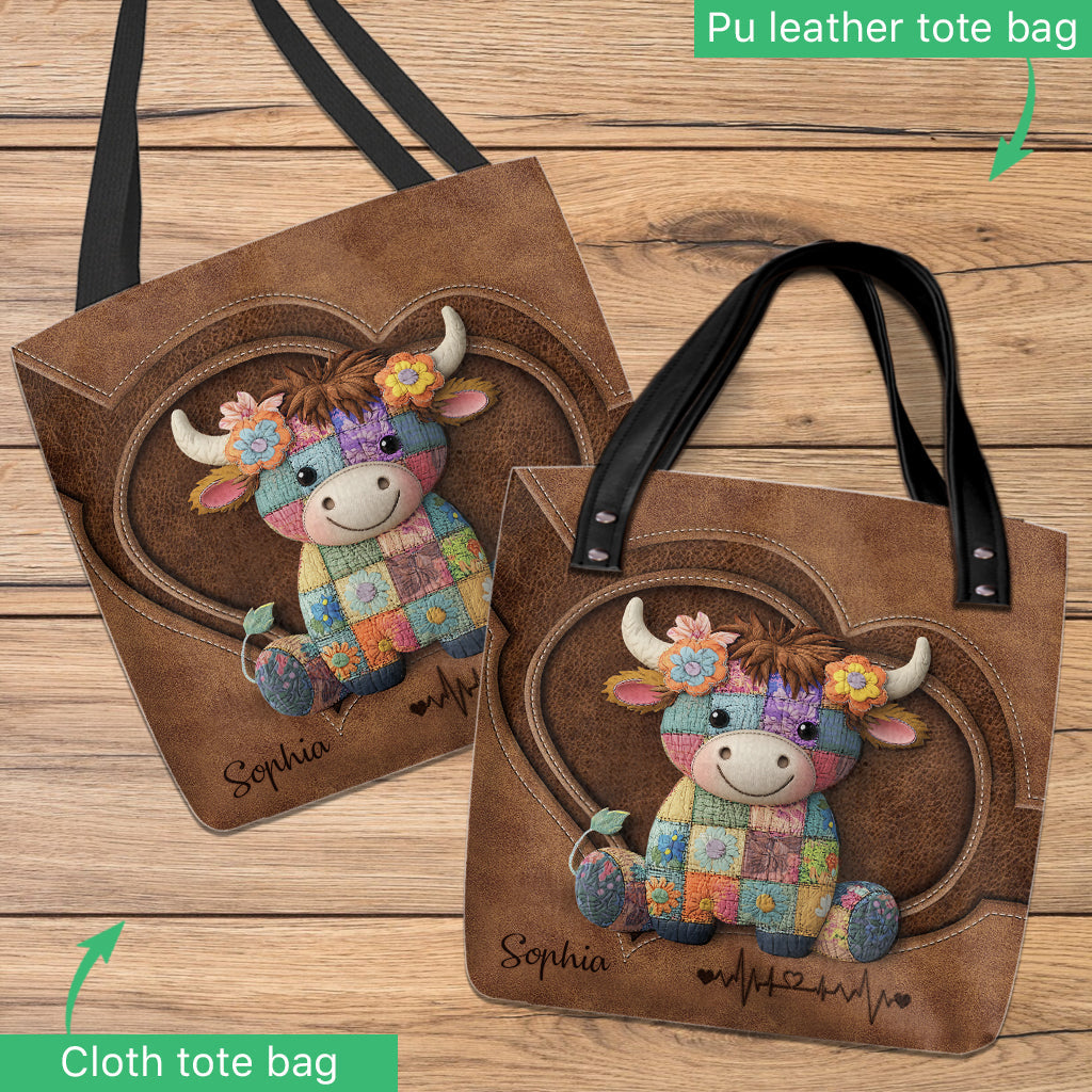 Just A Girl Who Loves Highland Cows - Personalized Highland Cow Tote Bag