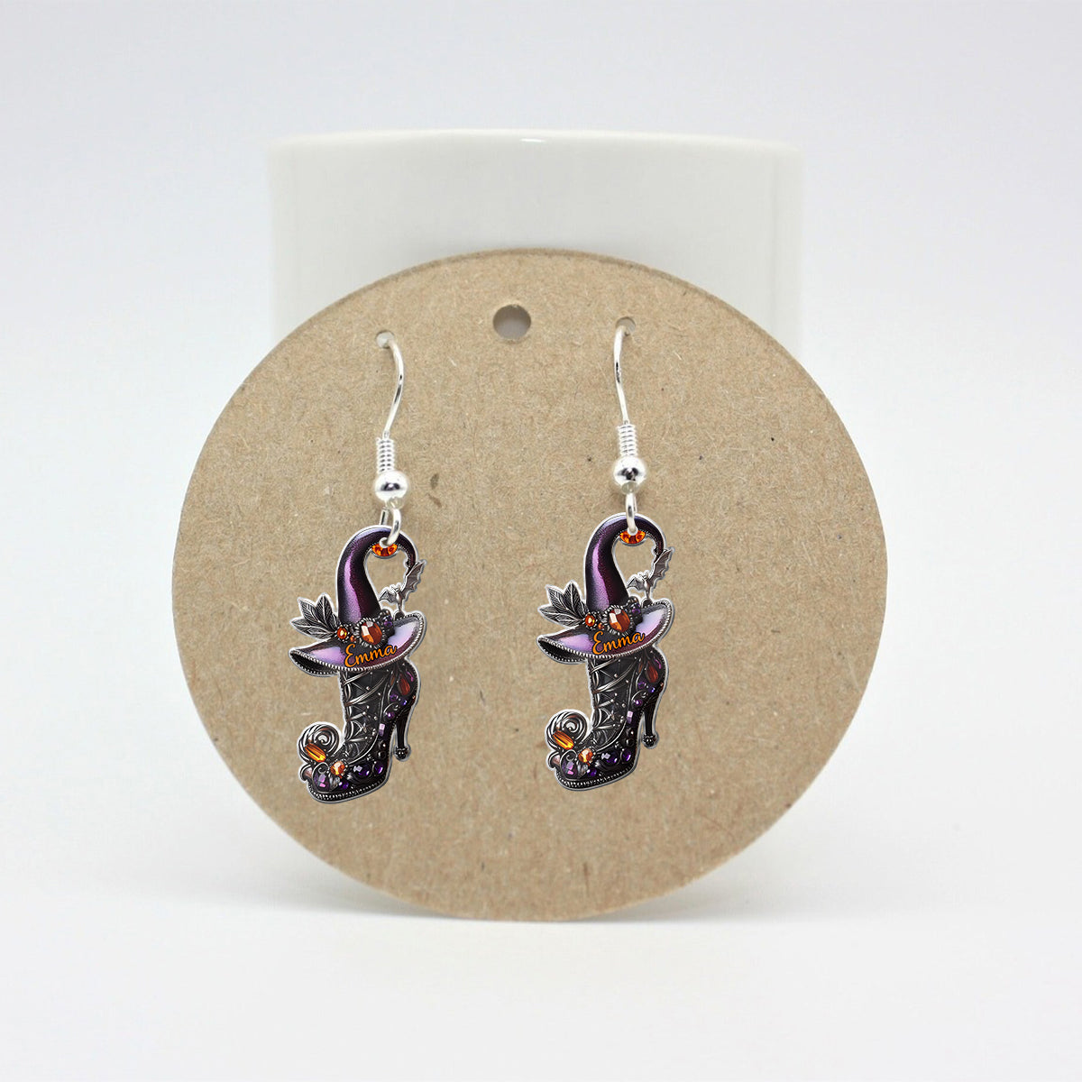 Beautiful Witch Shoes - Personalized Witch Earrings