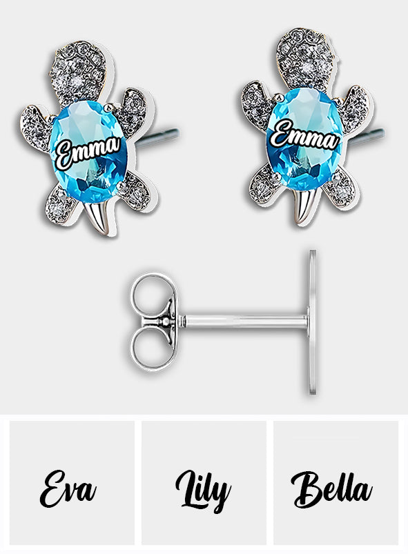 Boucles d'oreilles tortue personnalisées Love Turtle