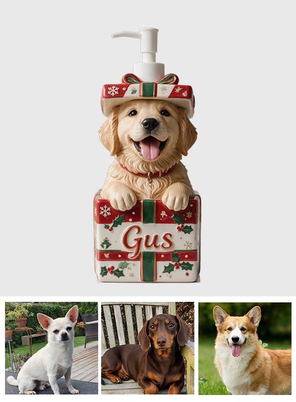 Pet Christmas Bathroom Decor - Personalized Dog Pump Dispenser