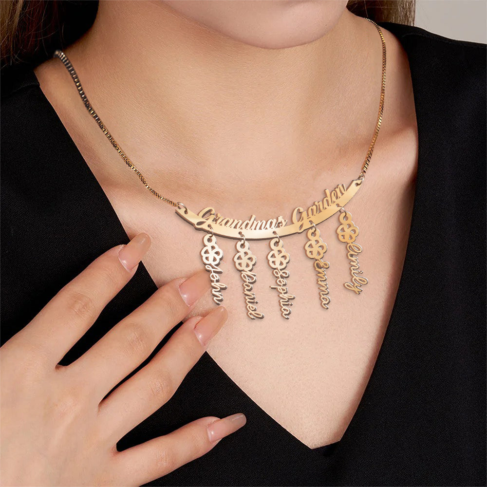 Grandma's Garden - Personalized Grandma Necklace with Charms
