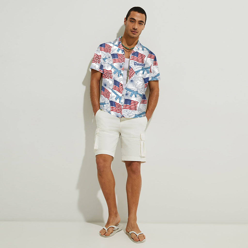 The 4th Of July Hunter - Personalized Hunting Hawaiian Shirt
