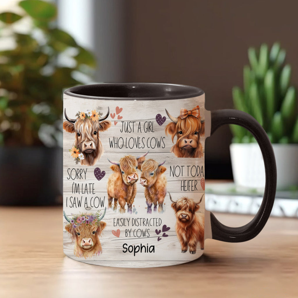Love Highland Cows - Personalized Highland Cow Accent Mug