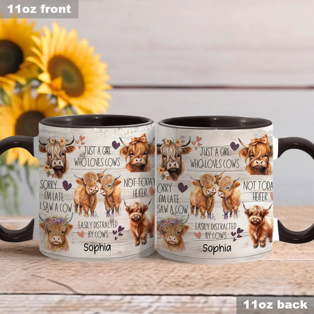 Love Highland Cows - Personalized Highland Cow Accent Mug