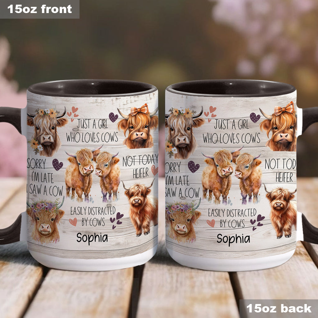 Love Highland Cows - Personalized Highland Cow Accent Mug