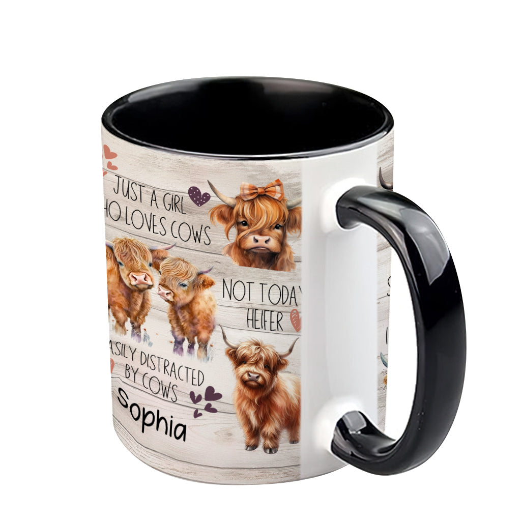 Love Highland Cows - Personalized Highland Cow Accent Mug