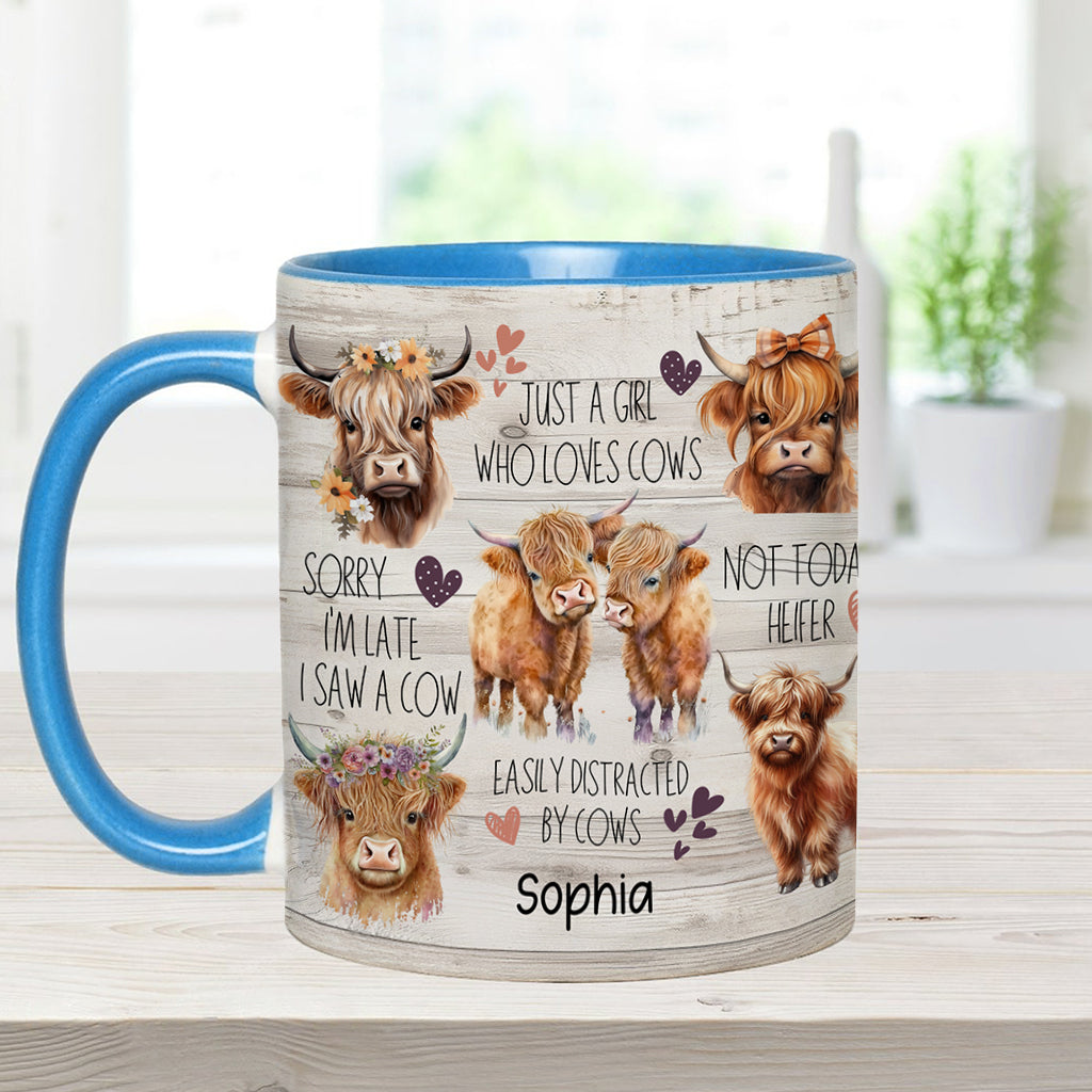 Love Highland Cows - Personalized Highland Cow Accent Mug