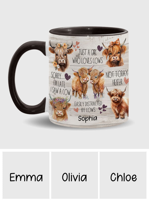 Love Highland Cows - Personalized Highland Cow Accent Mug