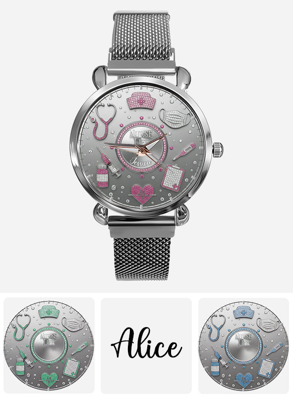 Liebe zum Krankenschwesterleben – Personalisierte Armbanduhr für Krankenschwestern