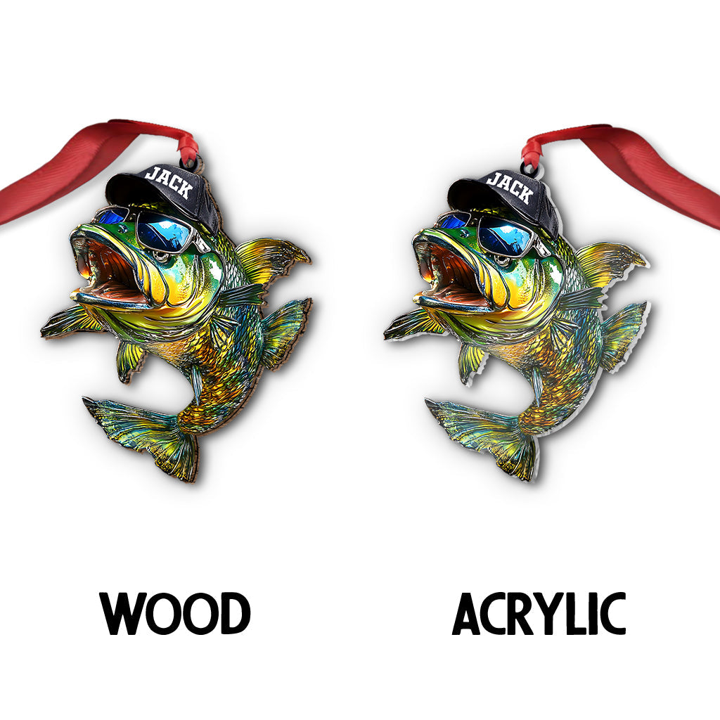 Bass Fishing - Personalized Fishing Ornament
