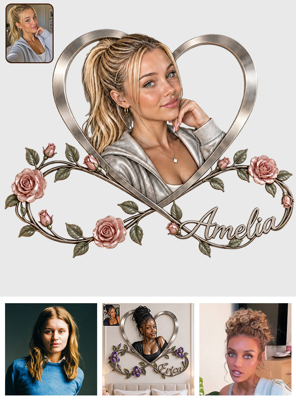 Birth Flower Gift For Loved Ones, Friends - Personalized Self Love 3D Printed Cut Metal Sign
