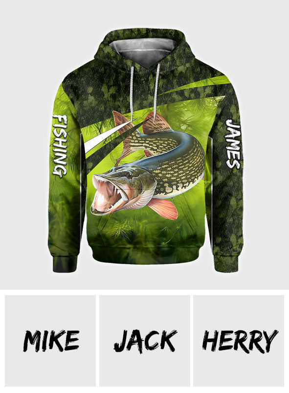 Love Fishing - Personalized Fishing All Over Shirt