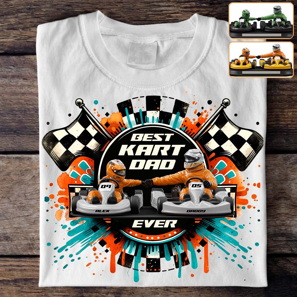 Kart Racing Loving Dad & Kid - Personalized Father T-shirt And Hoodie