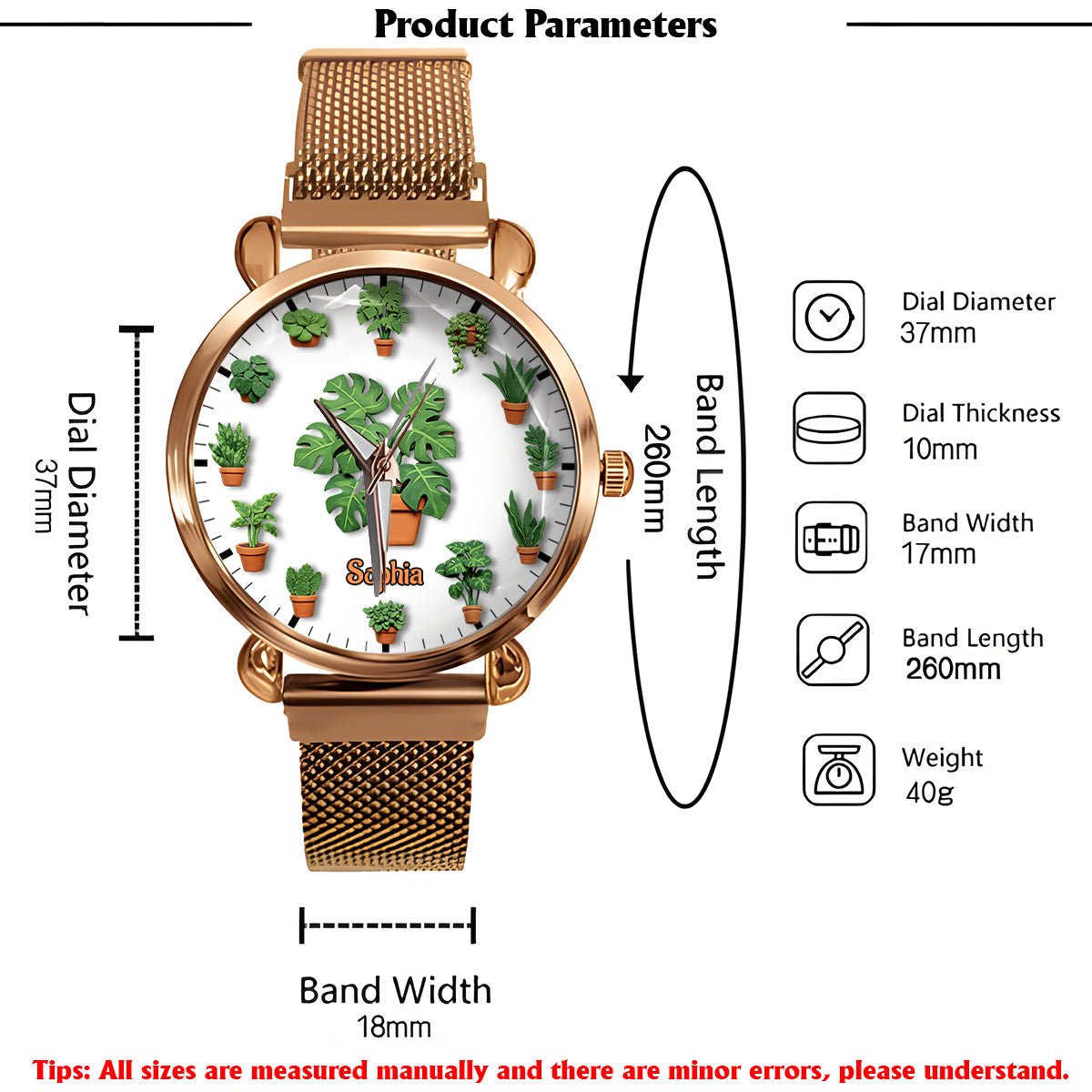I Do Need All These Plants - Personalized Gardening Women Hand Watch