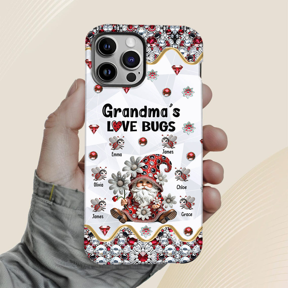 Grandma's Love Bugs - Personalized Grandma Full Print Phone Case