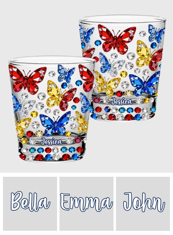 Wunderschöner Schmetterling – personalisiertes Schmetterlings-Schnapsgläser-Set