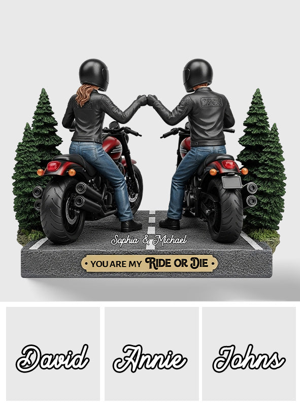 Du bist mein Fels in der Brandung – Personalisierte Acrylplakette in Bikerform