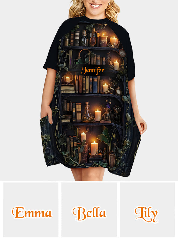 Einfach ein Mädchen, das Bücher liebt – personalisiertes Schlafshirt-Kleid mit Buchmotiv