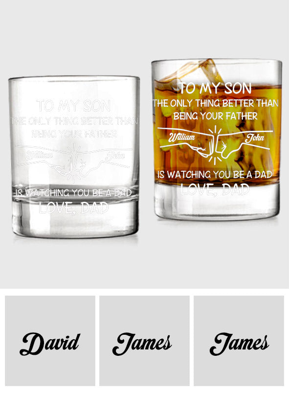 Père et fils - Un lien indéfectible - Verre à whisky personnalisé