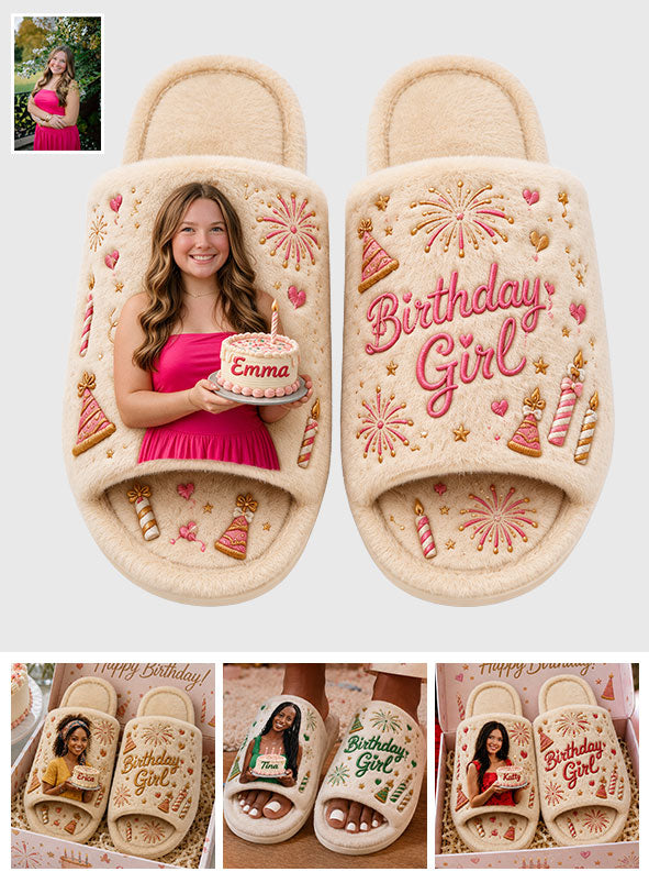 Jedes Foto Geburtstagsgeschenk - Personalisierte Geburtstags-Pantoffeln