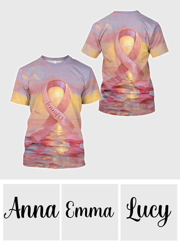Guerrières fortes - T-shirt personnalisé de sensibilisation au cancer du sein