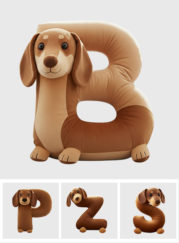 Coussin personnalisé en forme de teckel mignon