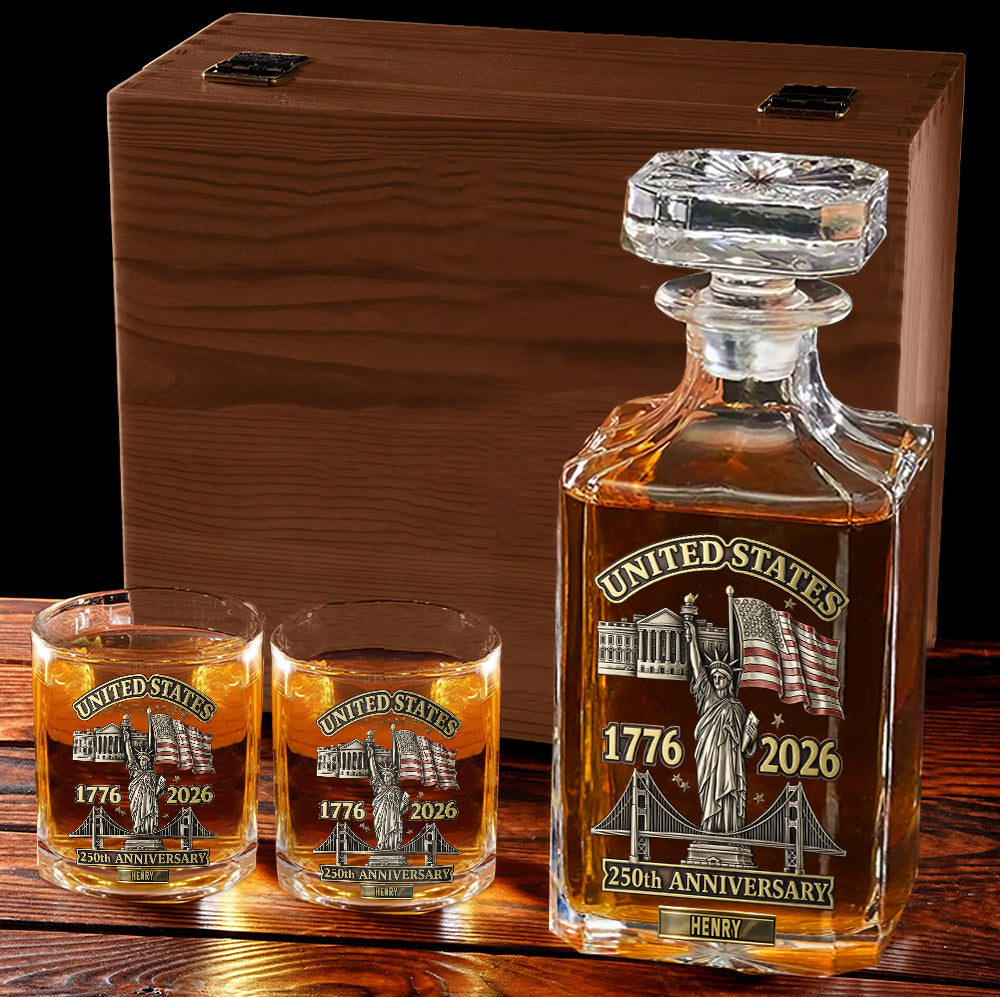 250th Anniversary - Personalized Whiskey Decanter Set