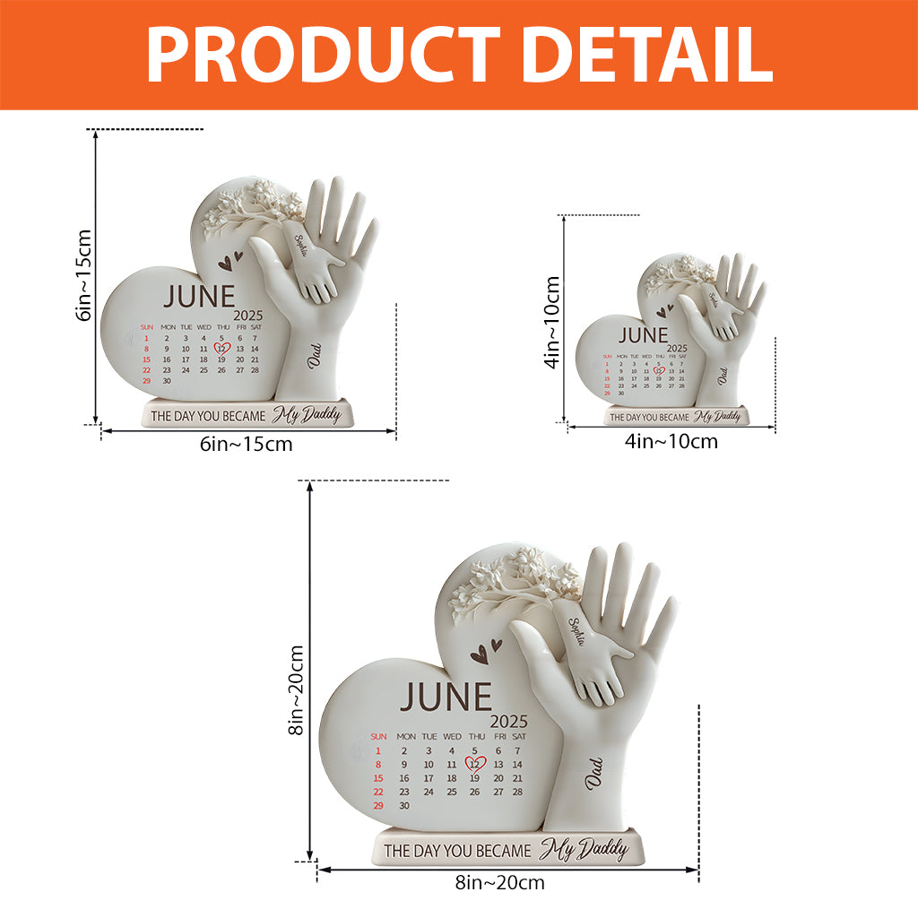 The Day You Became My Daddy - Personalized Father Custom Shaped Acrylic Plaque