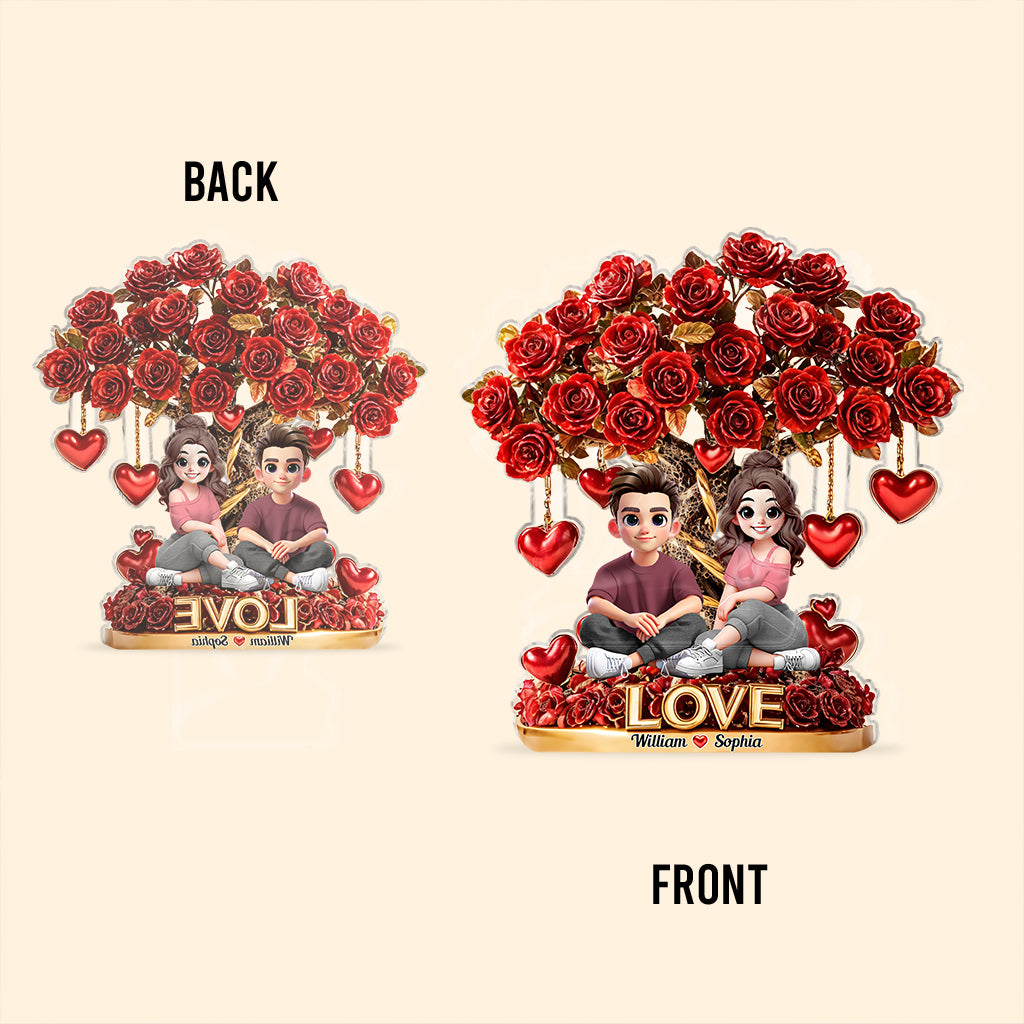 I Love You - Personalized Couple Custom Shaped Acrylic Plaque