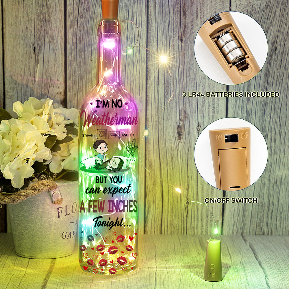 A Few Inches - Personalized Couple Wine Bottle Lamp