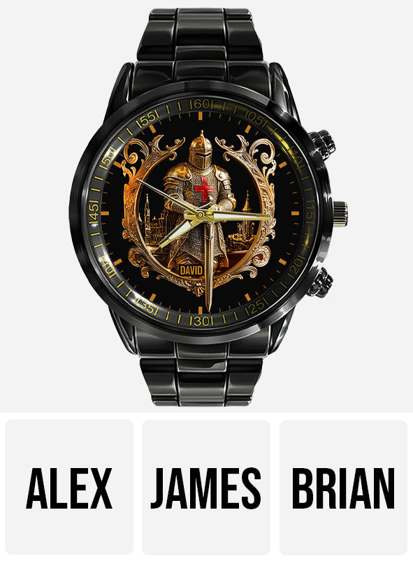 Montre-bracelet chrétienne personnalisée Chevalier de Dieu