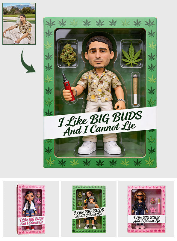 Big Buds Stoner – Personalisierte, individuell geformte Acrylplakette mit Weed-Motiv