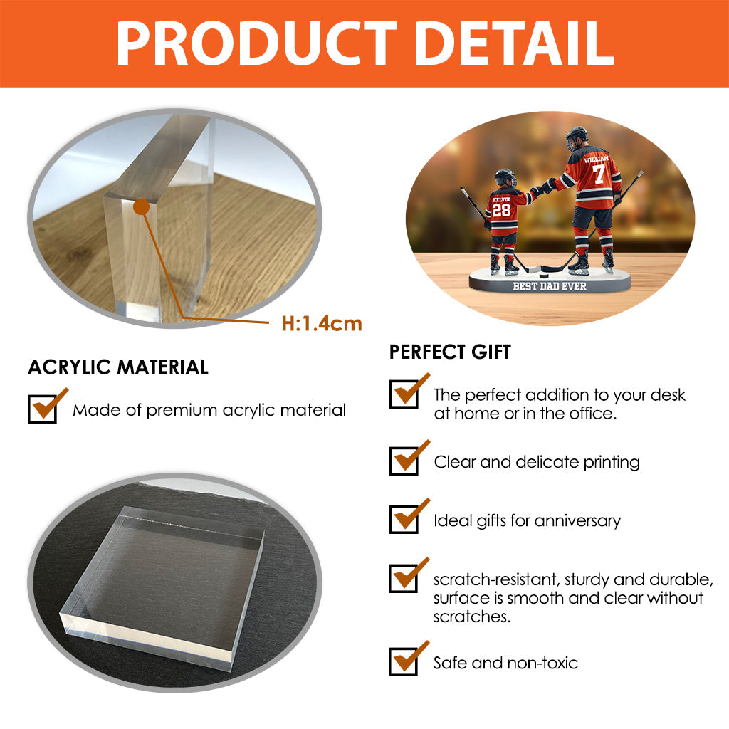 Best Dad Ever - Personalized Father Custom Shaped Acrylic Plaque