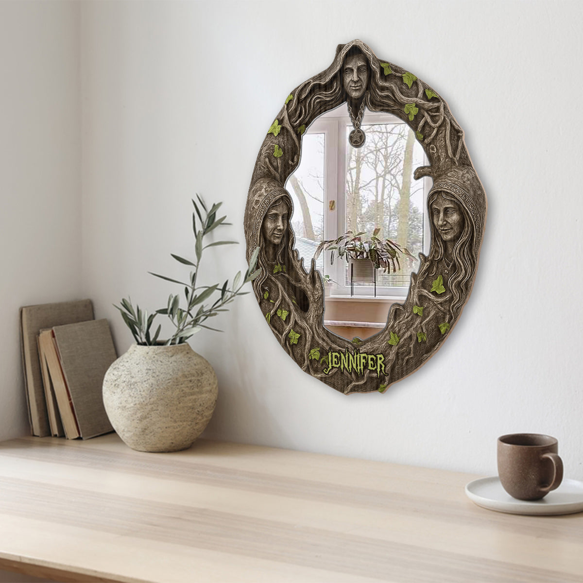Witchy Vibe - Personalized Witch Wall Hanging Mirror